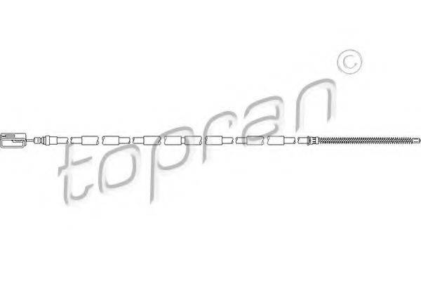 Трос, стояночная тормозная система TOPRAN 721 640