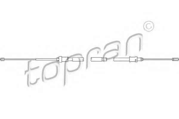 TOPRAN 722076 Трос, стояночная тормозная система