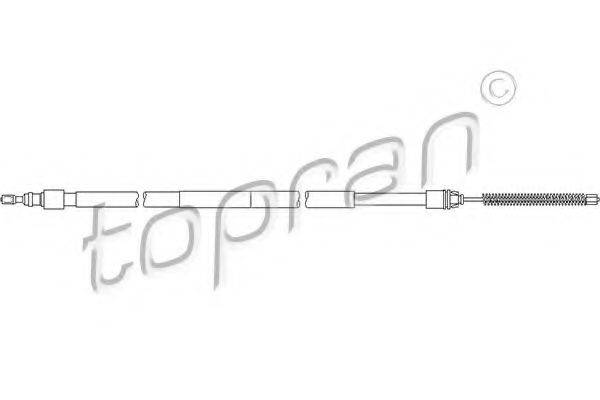 TOPRAN 721650 Трос, стояночная тормозная система