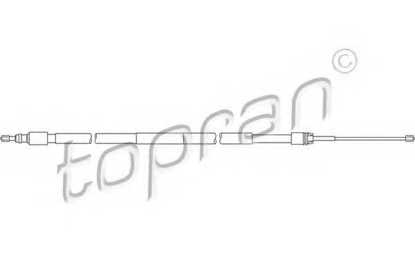 TOPRAN 721651 Трос, стояночная тормозная система