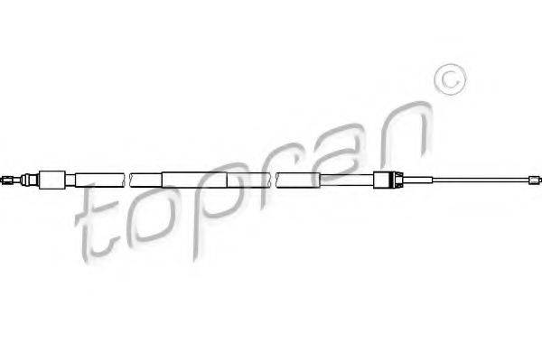 TOPRAN 721652 Трос, стояночная тормозная система