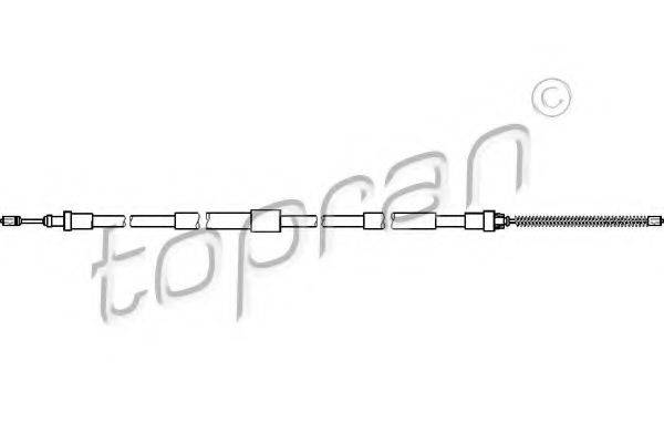 TOPRAN 721653 Трос, стояночная тормозная система