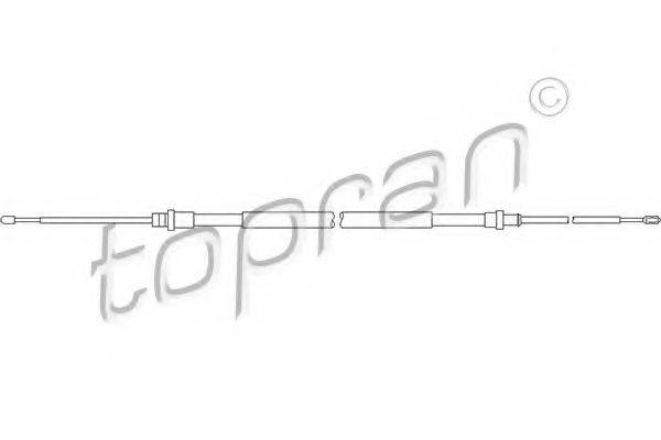 TOPRAN 721661 Трос, стоянкова гальмівна система