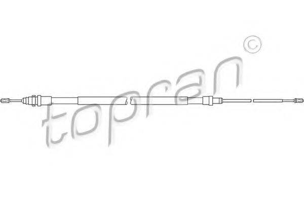TOPRAN 721671 Трос, стояночная тормозная система