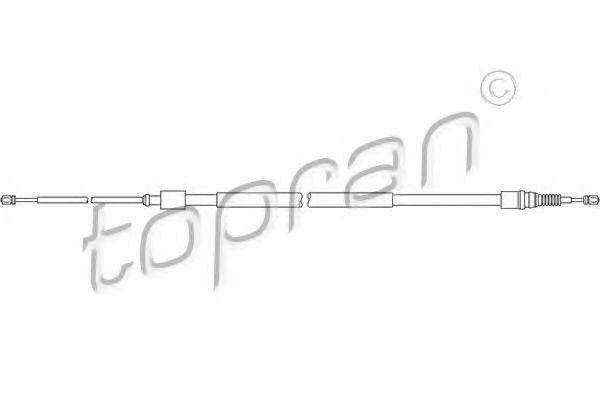 TOPRAN 721672 Трос, стояночная тормозная система