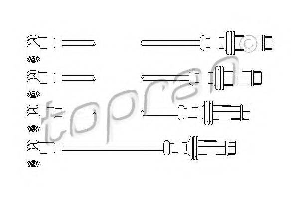 TOPRAN 721506 Комплект проводов зажигания