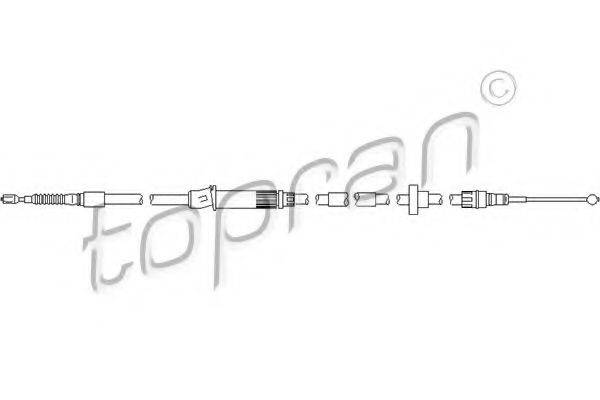 TOPRAN 112150 Трос, тормозной механизм рабочей тормозной системы