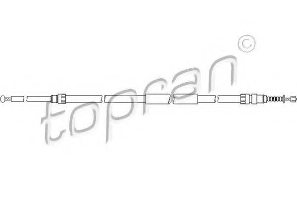 TOPRAN 501725 Трос, стояночная тормозная система