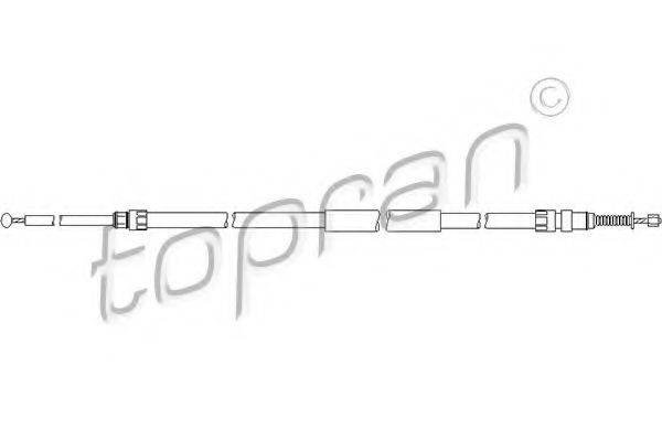 Трос, стоянкова гальмівна система TOPRAN 501 726