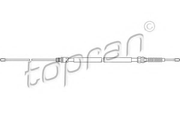 TOPRAN 722798 Трос, стояночная тормозная система