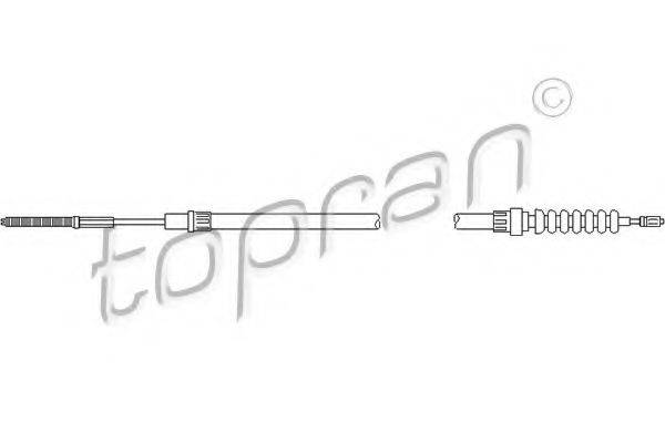Трос, стоянкова гальмівна система TOPRAN 110 163