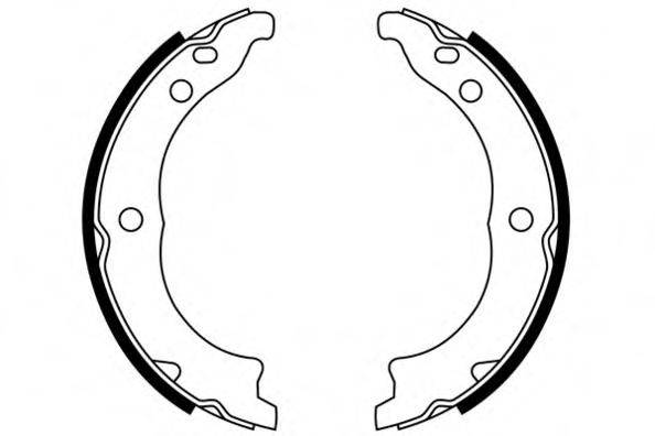 Комплект гальмівних колодок; Комплект гальмівних колодок, стоянкова гальмівна система E.T.F. 09-0654