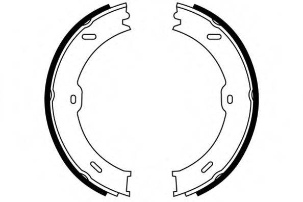 Комплект гальмівних колодок; Комплект гальмівних колодок, стоянкова гальмівна система E.T.F. 09-0655