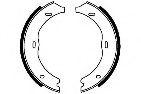 Комплект тормозных колодок; Комплект тормозных колодок, стояночная тормозная система E.T.F. 09-0656