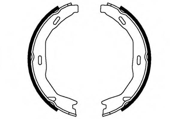 Комплект гальмівних колодок; Комплект гальмівних колодок, стоянкова гальмівна система E.T.F. 09-0657