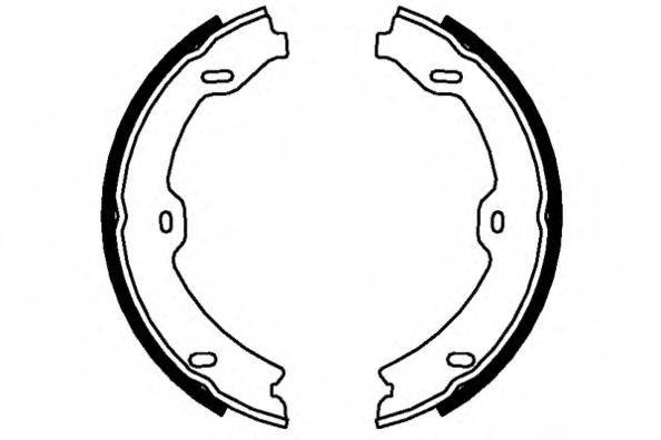 Комплект гальмівних колодок; Комплект гальмівних колодок, стоянкова гальмівна система E.T.F. 09-0658