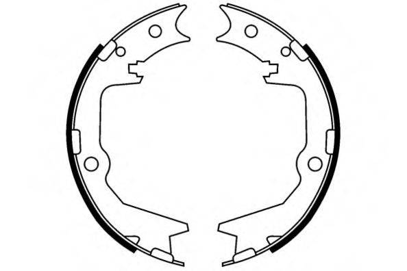 Комплект тормозных колодок; Комплект тормозных колодок, стояночная тормозная система E.T.F. 09-0666