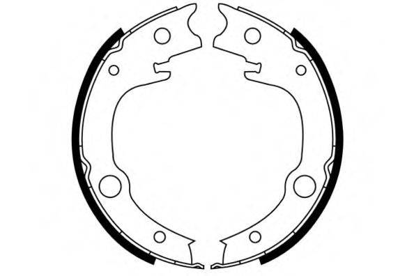 Комплект гальмівних колодок; Комплект гальмівних колодок, стоянкова гальмівна система E.T.F. 09-0673