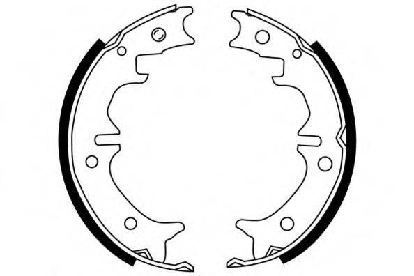 Комплект тормозных колодок; Комплект тормозных колодок, стояночная тормозная система E.T.F. 09-0674