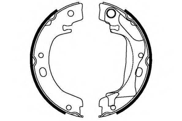 Комплект тормозных колодок; Комплект тормозных колодок, стояночная тормозная система E.T.F. 09-0676