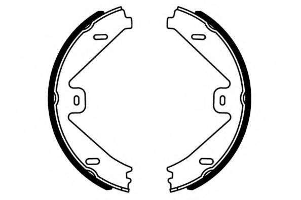 Комплект тормозных колодок; Комплект тормозных колодок, стояночная тормозная система E.T.F. 09-0681