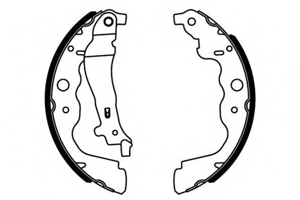 Комплект гальмівних колодок; Комплект гальмівних колодок, стоянкова гальмівна система E.T.F. 09-0682
