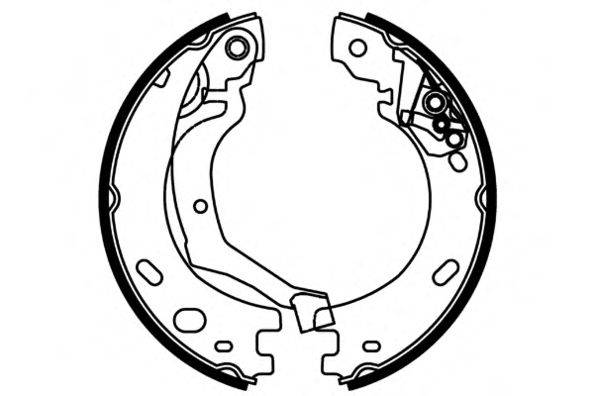Комплект гальмівних колодок; Комплект гальмівних колодок, стоянкова гальмівна система E.T.F. 09-0684