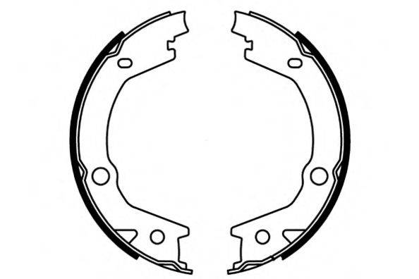 Комплект гальмівних колодок; Комплект гальмівних колодок, стоянкова гальмівна система E.T.F. 09-0695