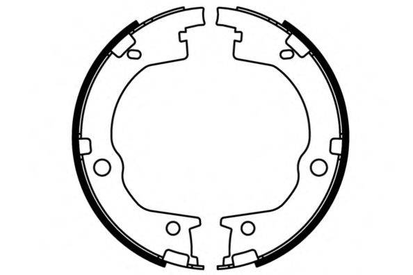 Комплект гальмівних колодок; Комплект гальмівних колодок, стоянкова гальмівна система E.T.F. 09-0700