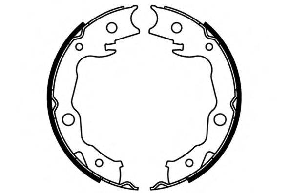 Комплект гальмівних колодок; Комплект гальмівних колодок, стоянкова гальмівна система E.T.F. 09-0705