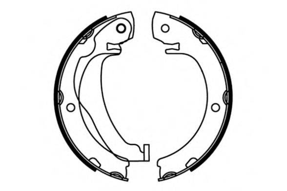 E.T.F. 090711 Комплект тормозных колодок; Комплект тормозных колодок, стояночная тормозная система