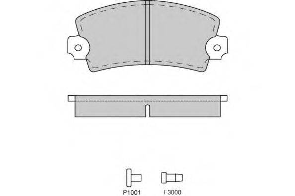 E.T.F. 120018 Комплект тормозных колодок, дисковый тормоз