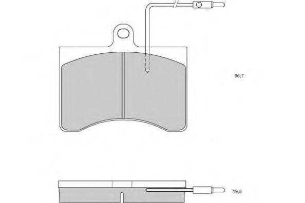 E.T.F. 120094 Комплект тормозных колодок, дисковый тормоз