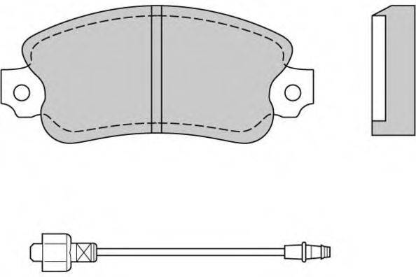 Комплект гальмівних колодок, дискове гальмо E.T.F. 12-0127