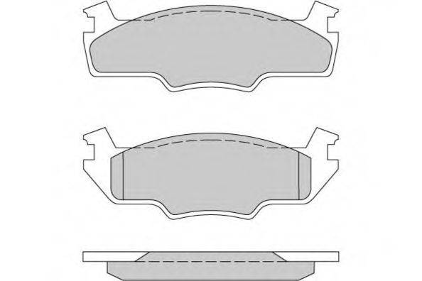 Комплект гальмівних колодок, дискове гальмо E.T.F. 12-0162