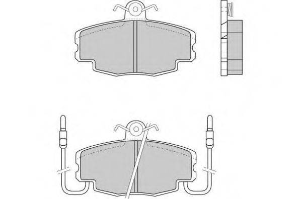 E.T.F. 120201 Комплект тормозных колодок, дисковый тормоз