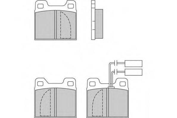 Комплект тормозных колодок, дисковый тормоз E.T.F. 12-0225