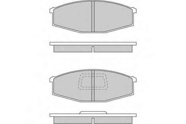 Комплект гальмівних колодок, дискове гальмо E.T.F. 12-0235