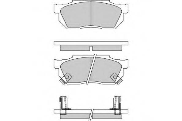 Комплект тормозных колодок, дисковый тормоз E.T.F. 12-0289