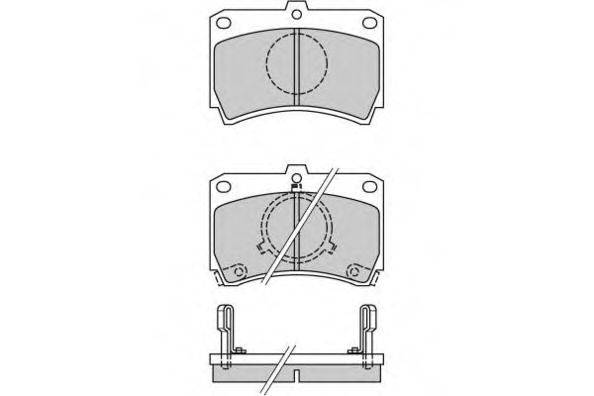 E.T.F. 120327 Комплект тормозных колодок, дисковый тормоз