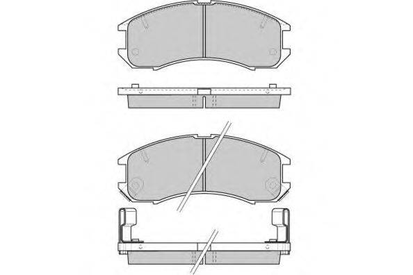 Комплект гальмівних колодок, дискове гальмо E.T.F. 12-0423