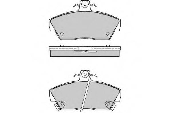 Комплект гальмівних колодок, дискове гальмо E.T.F. 12-0484