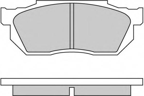Комплект тормозных колодок, дисковый тормоз E.T.F. 12-0501