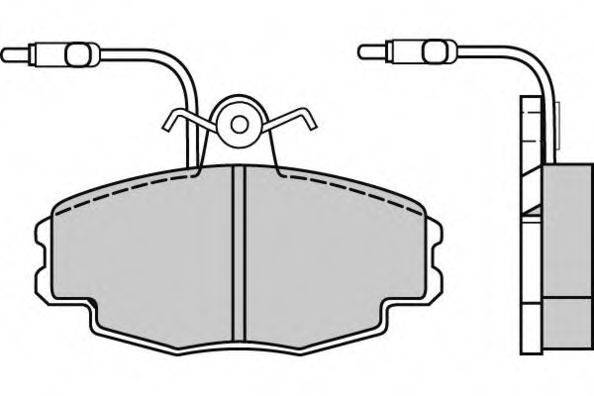E.T.F. 120528 Комплект тормозных колодок, дисковый тормоз