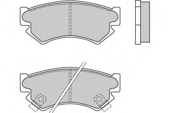 Комплект гальмівних колодок, дискове гальмо E.T.F. 12-0534