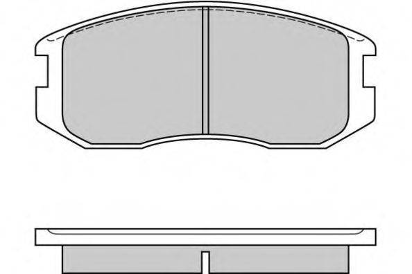Комплект гальмівних колодок, дискове гальмо E.T.F. 12-0558