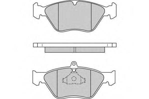 Комплект гальмівних колодок, дискове гальмо E.T.F. 12-0585