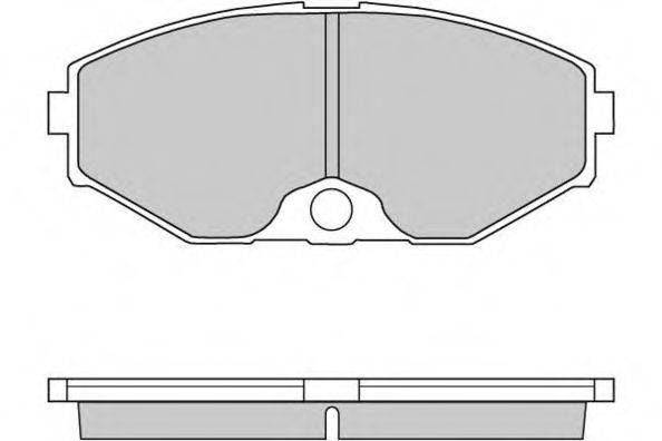Комплект гальмівних колодок, дискове гальмо E.T.F. 12-0722