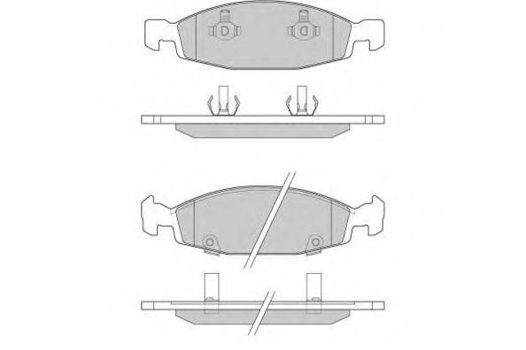 Комплект тормозных колодок, дисковый тормоз E.T.F. 12-0865