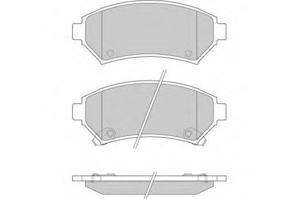 Комплект гальмівних колодок, дискове гальмо E.T.F. 12-0876